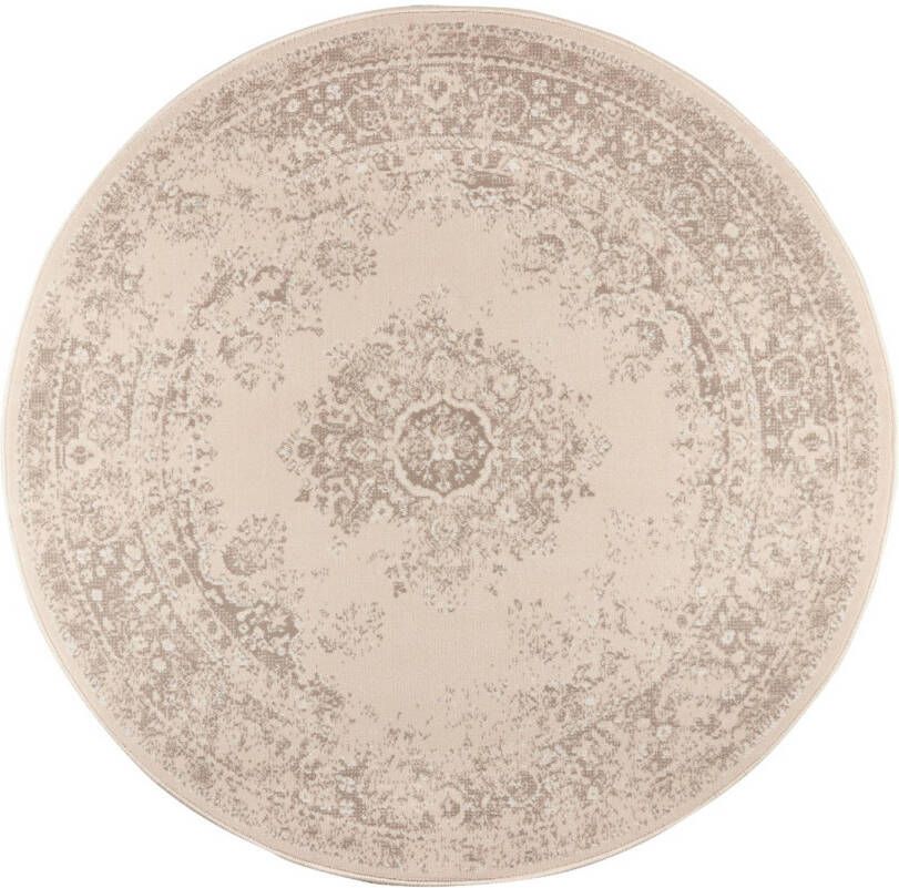 Interieur05 Rond Vintage Vloerkleed Keshan zand beige