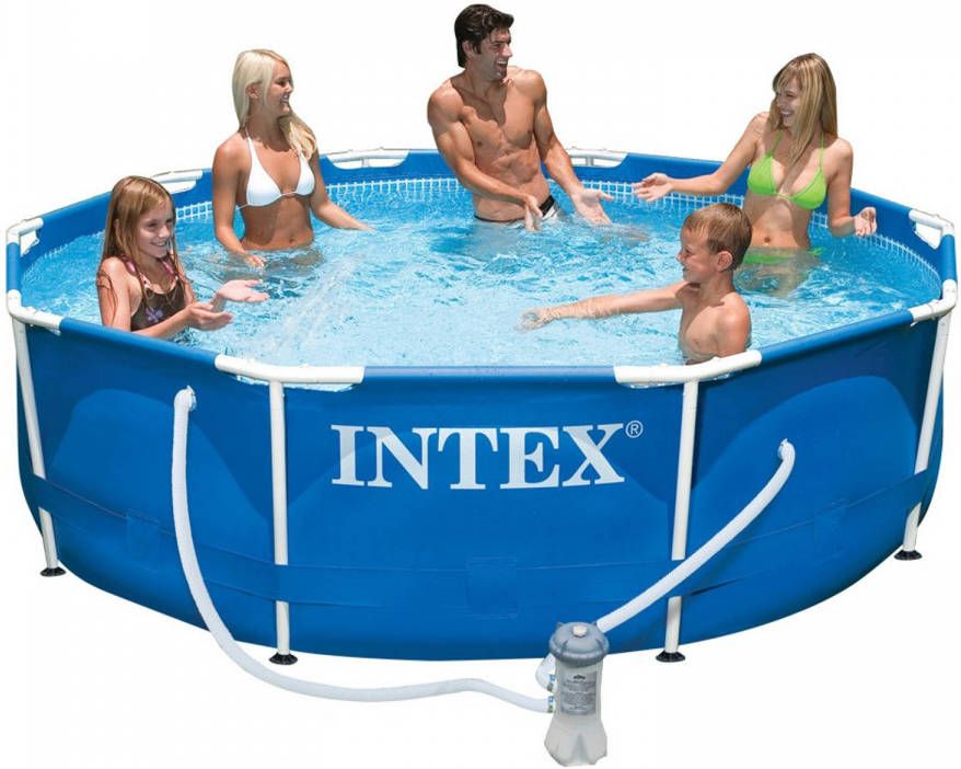 Intex Metal Frame Pool Zwembad Met Pomp 366 X 76 Cm