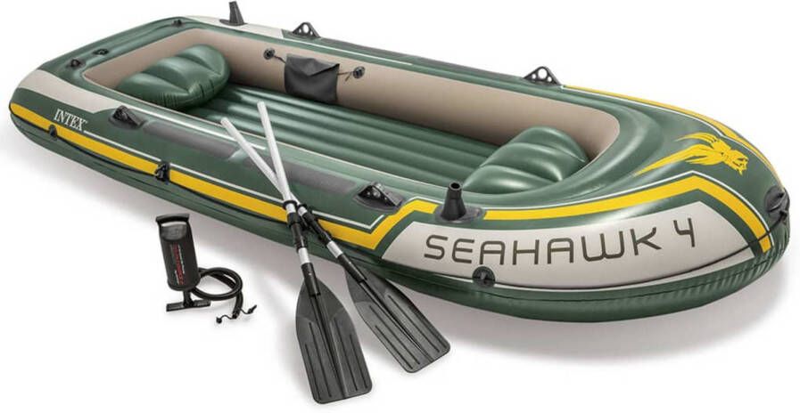 Intex Opblaasboot Seahawk 4 met roeispanen en pomp