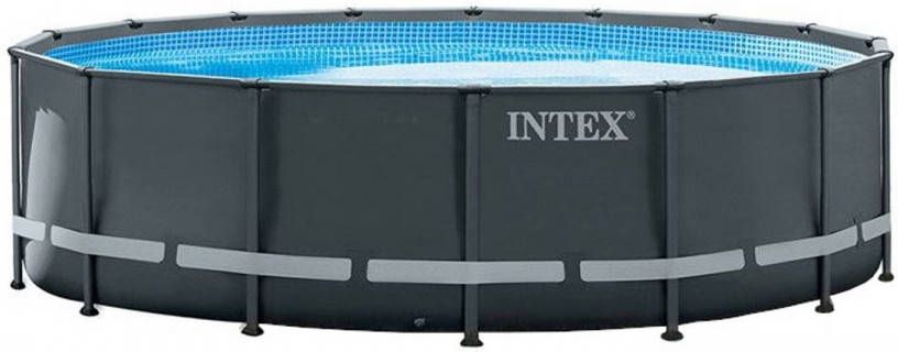 Intex Opzetzwembad Met Accessoires Ultra Xtr Frame 488 X 122 Cm Antraciet