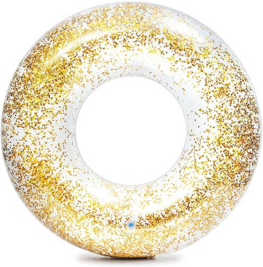 Intex Transparant gouden glitter zwemband 107 cm Zwembanden