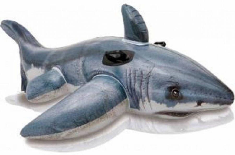 Intex Witte opblaas haai 173 cm opblaasspeelgoed