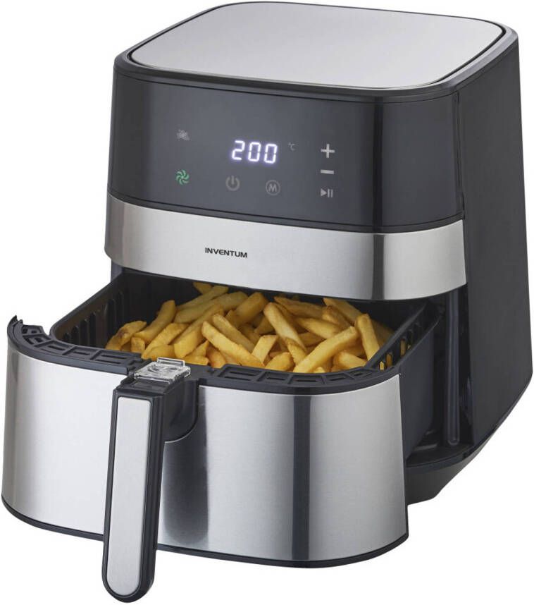 Inventum In GF500HLD Airfryer Hetelucht friteuse Beste Koop augustus 2023 5 liter 8 automatische programma's 80 tot 200°C 1700 watt Zwart RVS - Foto 4