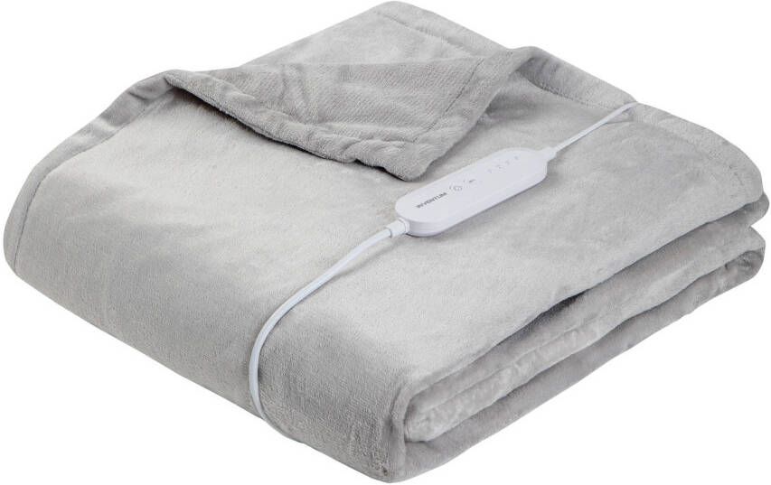 Inventum HB185G Elektrische omslagdeken Warmtedeken 1 persoons 180 x 130 cm Fleece Lichtgrijs