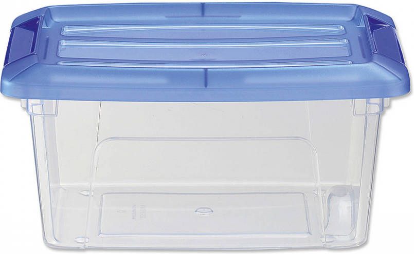 IRIS Topbox Opbergbox 5L 29x19.5x14 cm Blauw Transparant