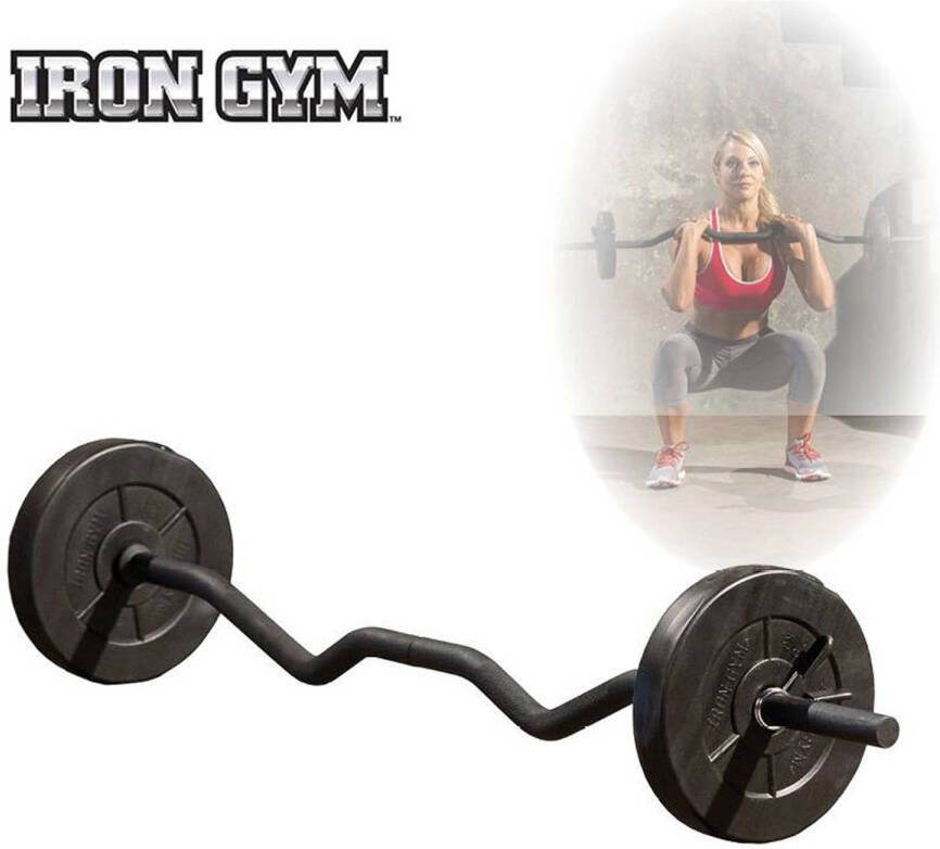 Iron Gym 23 kg verstelbare curl stang set 25 mm