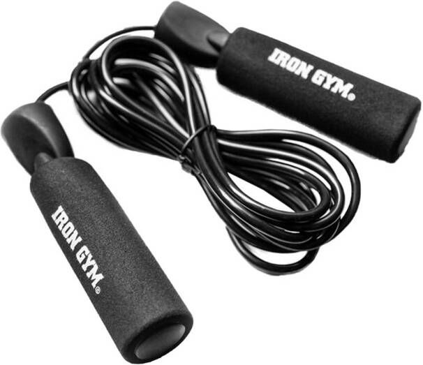 Iron Gym Speed Rope Nylon Zwart Springtouw Fitness accessoires