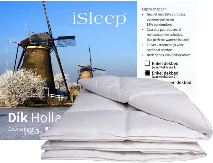 ISleep Dekbed 15% Dons Warmteklasse 2 1-Persoons 140x200 cm