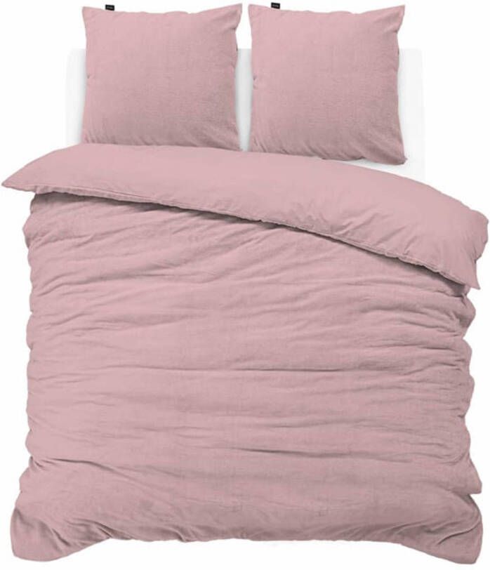 ISleep Dekbedovertrek Teddy Fleece Roze 1-Persoons 140x200 220 cm