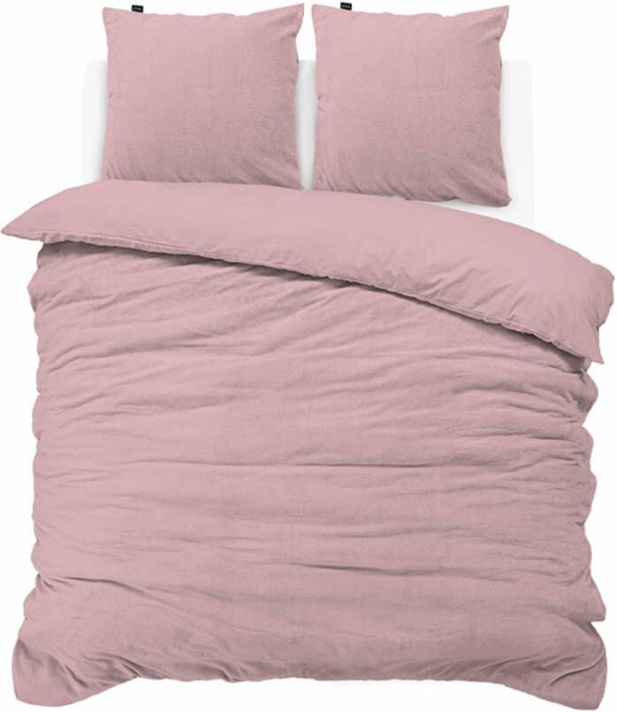 ISleep Dekbedovertrek Teddy Fleece Roze Lits-jumeaux 240x200 220 cm