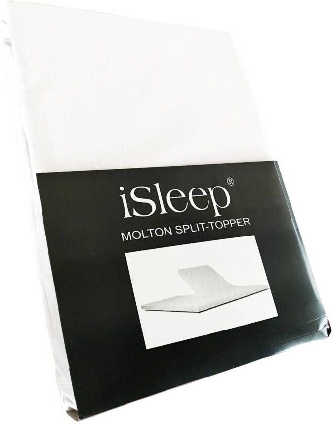 ISleep Molton Topper Single Split Wit 140x200