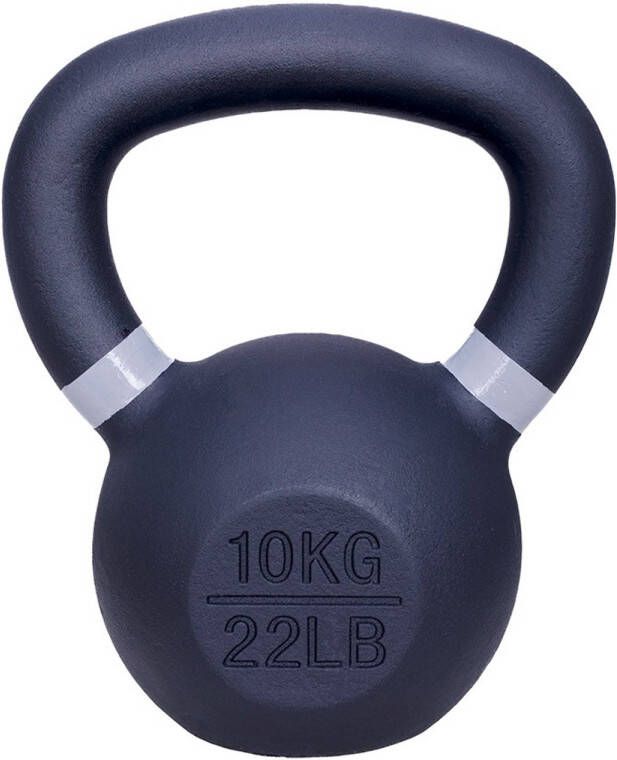 IVOL Kettlebell gietijzer 10 kg Zwart Lichtgrijs