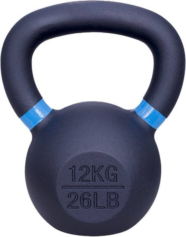 IVOL Kettlebell gietijzer 12 kg Zwart Blauw