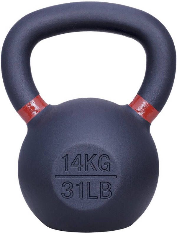 IVOL Kettlebell gietijzer 14 kg Zwart Lichtbruin