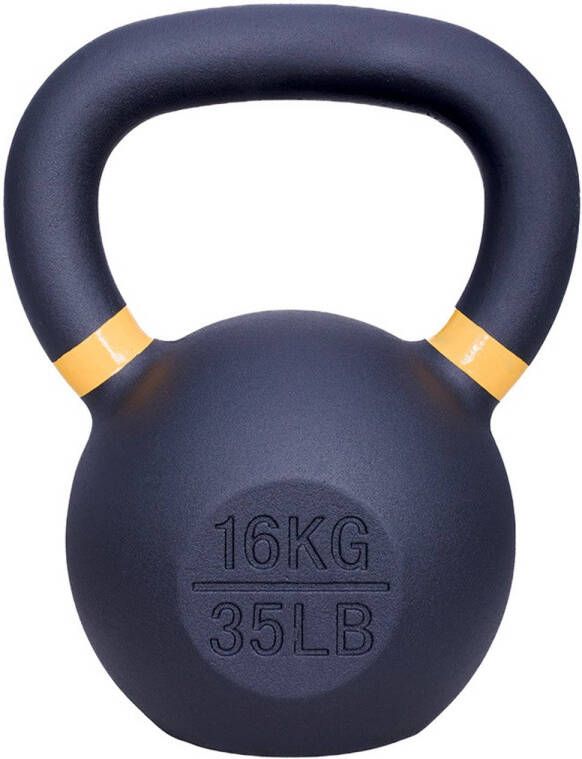 IVOL Kettlebell gietijzer 16 kg Zwart Geel