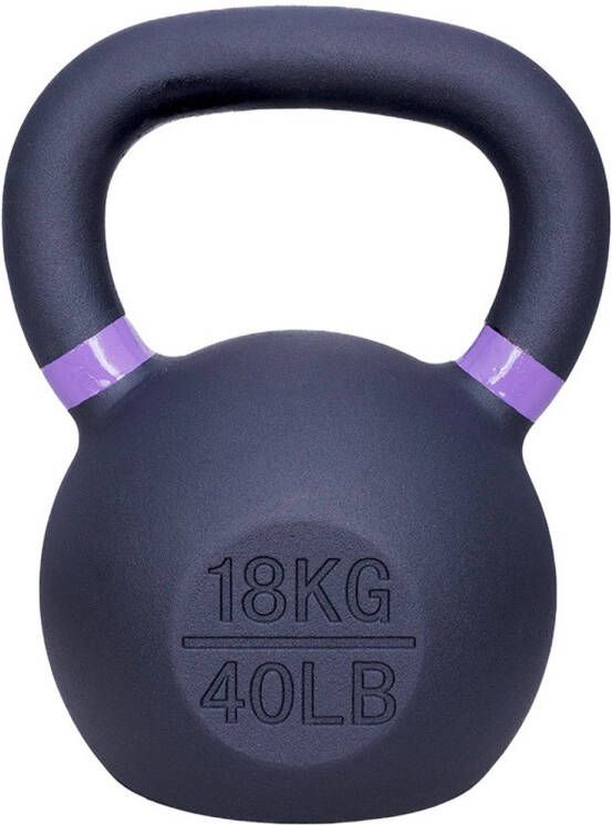 IVOL Kettlebell gietijzer 18 kg Zwart Lila