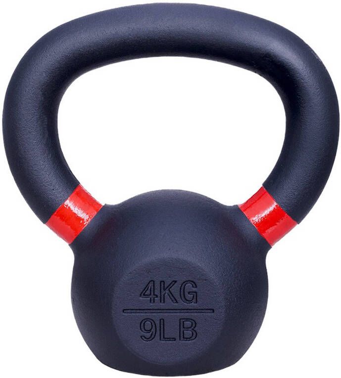 IVOL Kettlebell gietijzer 4 kg Zwart Rood