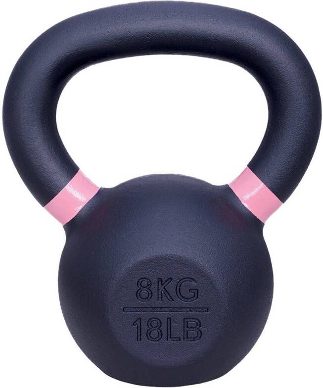 IVOL Kettlebell gietijzer 8 kg Zwart Roze