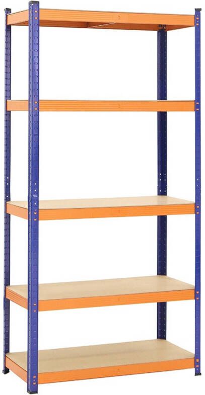 IVOL Stellingkast Magazijnstelling Blauw Oranje 5 planken