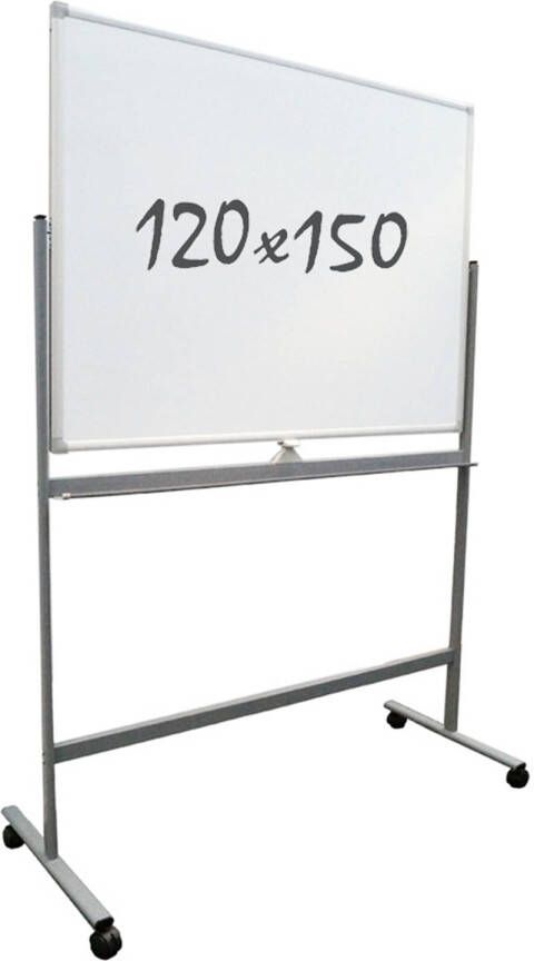 IVOL Whiteboard Verrijdbaar Dubbelzijdig Magnetisch 120x150 Cm