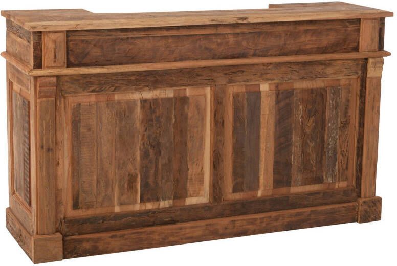 J-Line Bar 2 Lades Gerecycleerd Hout Naturel 180x55x106cm