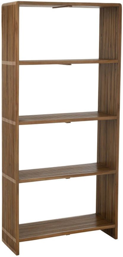 J-Line Boekenkast 4 Schappen Gerecycleerd Teak Naturel 88x35x190cm