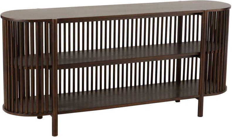 J-Line Console 2 Planken Conie Mango Hout Donker Bruin 160x38x75cm