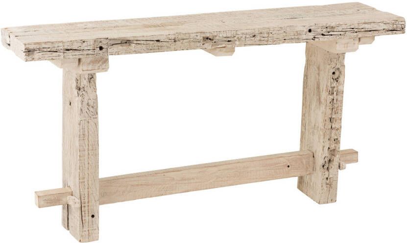 J-Line Console Brut Gerecycleerd Hout White Wash 150x37x77cm