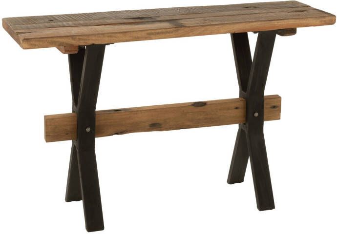 J-Line Console Verouderd Hout Bruin 120x35x75cm