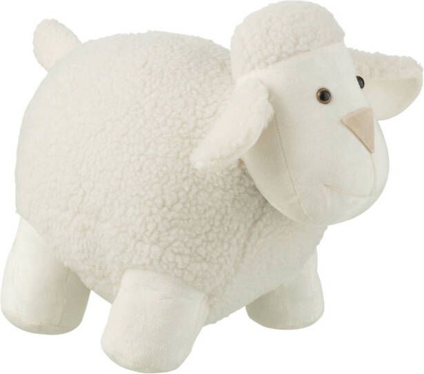 J-Line Deurstop Schaap Polyester Wit Large 43x23x34cm