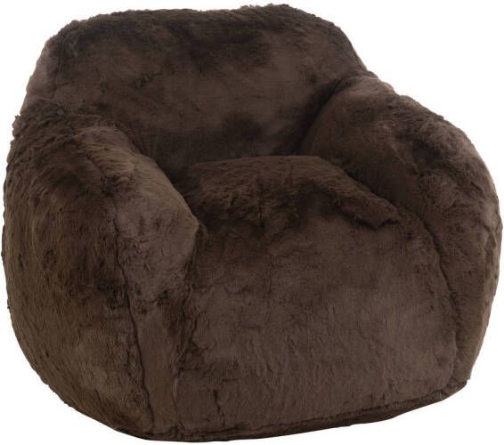 J-Line Fauteuil Cutie Polyester Bruin Small 99x98x75cm