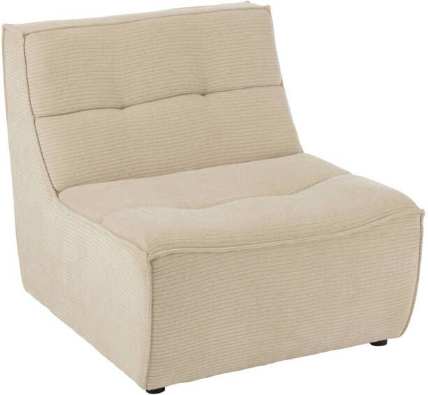 J-Line Fauteuil Grid Populierenhout schuim Beige 83x97x83cm