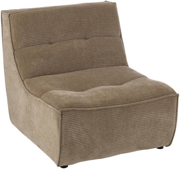 J-Line Fauteuil Grid Populierenhout schuim Donker Taupe 83x97x83cm