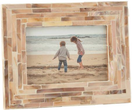 J-Line Fotokader Nuye Schelpen mdf Beige 10x15cm 22.5x17.5x2.5cm