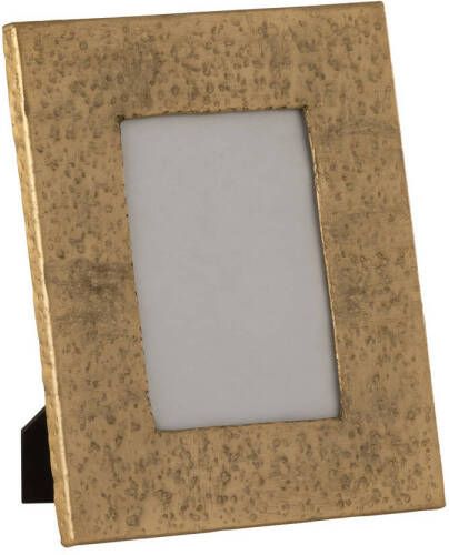 J-Line Fotokader Rechthoek Oneffen Aluminium glas Goud 23x30x3cm