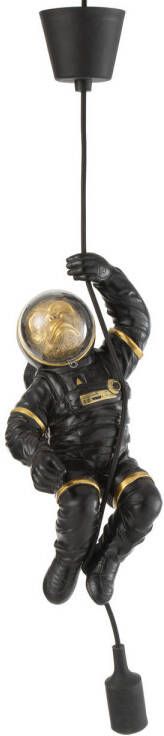 J-Line Hanglamp Astronaut Poly Zwart goud 19x16x37cm