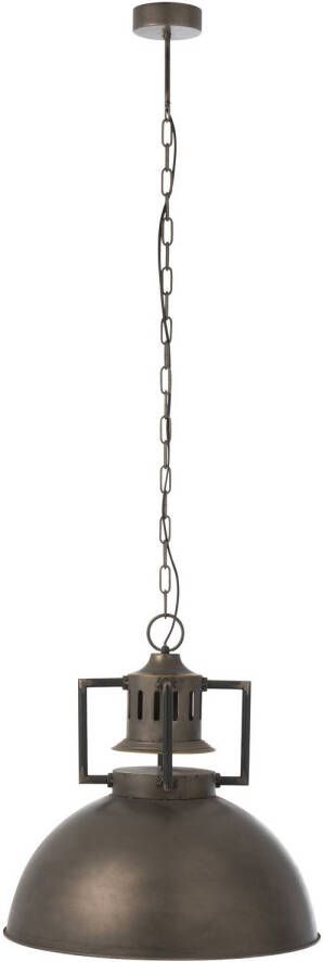 J-Line Hanglamp Industrieel Metaal Grijs 55x55x147cm