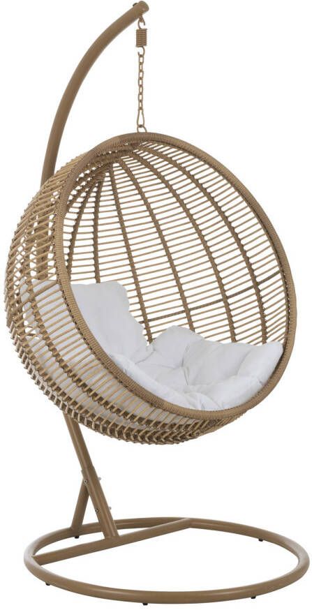 J-Line Hangstoel Rond Staal Naturel 119x110x193cm