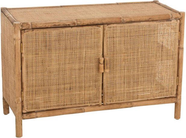 J-Line Kast Ozara 2deur Rotan Naturel 100x40x65cm