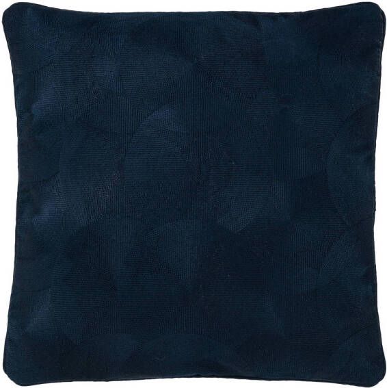 J-Line Kussen Napoli Textiel Blauw 45x45x10cm