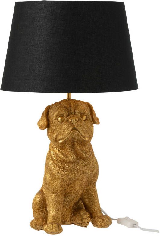 J-Line Lamp Hond Zittend Resine Goud 52x31x36cm