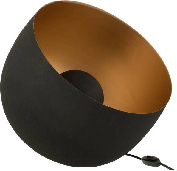 J-Line Lamp Rond Interieur Goud Metaal Zwart Large 33x33x43cm