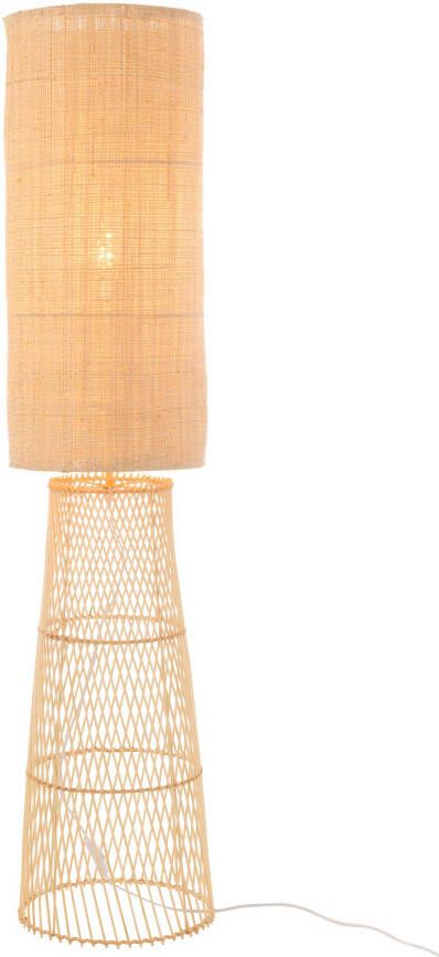 J-Line Lamp Room Linnen bamboe Naturel 30x30x141cm