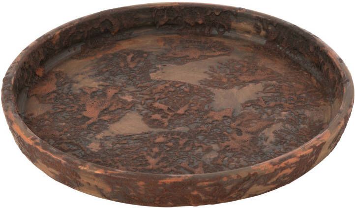 J-Line Plate Flowerpot Terra Brown rust 40x40x4cm