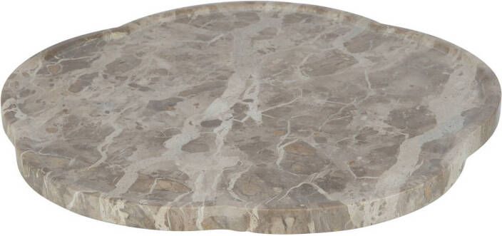 J-Line Plateau Bloem Roterend Marmer Beige 40x40x5cm