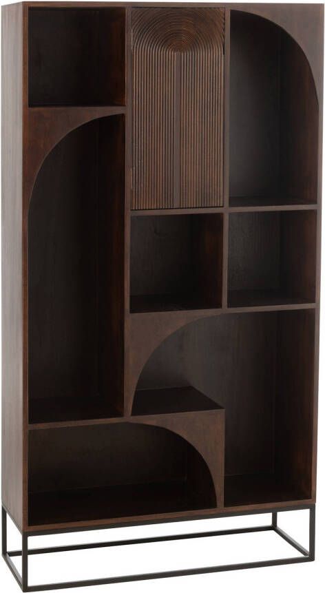 J-Line Rek Mode Mango Hout mdf Bruin 90x33x168cm