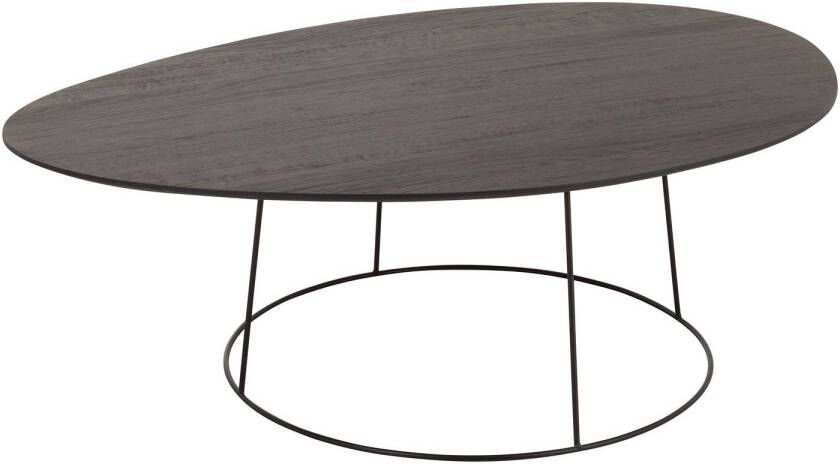 J-Line Salontafel Ovaal Wood metal D Br 121x80x40cm