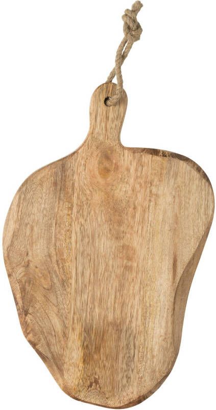 J-Line Snijplank Ovaal Organic Hout Large 43x27x2.5cm