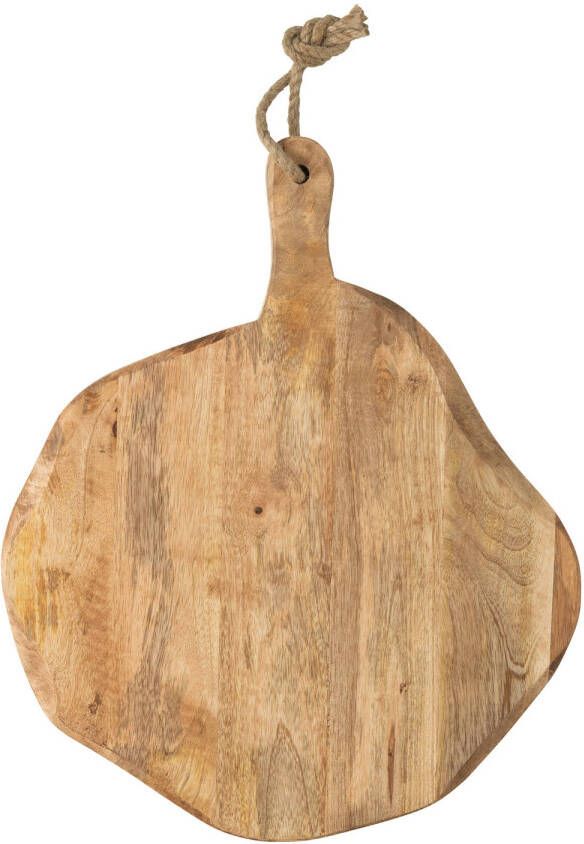 J-Line Snijplank Rond Organic Hout 47.5x39x2.5cm