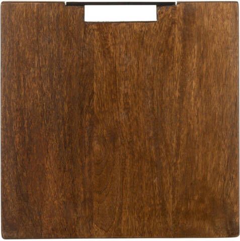 J-Line Snijplank Vierkant Mango Hout Bruin Large 35x35x3cm